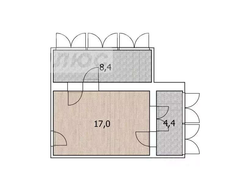 Комната Башкортостан, Уфа Транспортная ул., 36 (17.0 м) - Фото 1