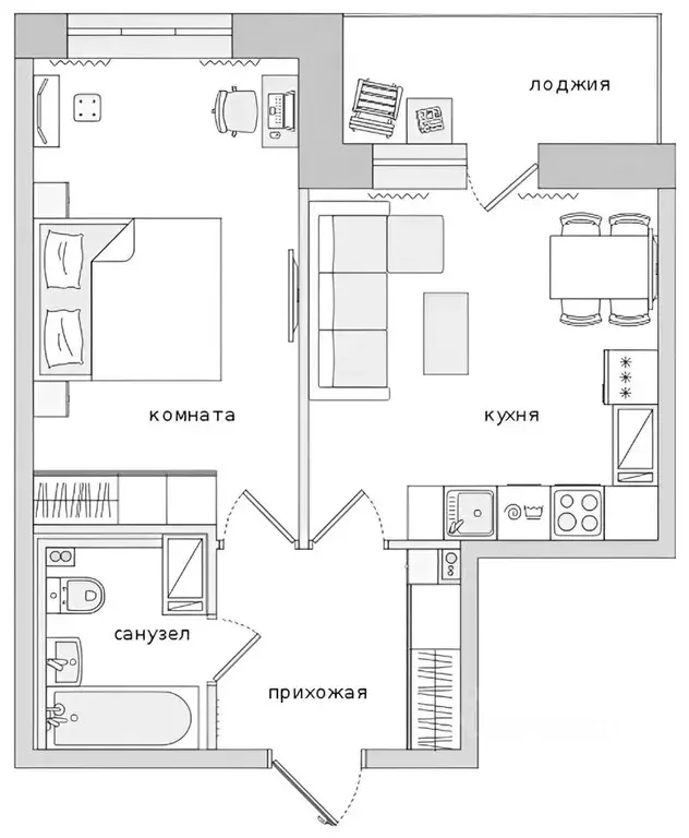 1-к кв. Санкт-Петербург Пискаревский просп., 25к2 (44.88 м) - Фото 2