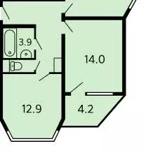 2-к кв. Москва ул. Главмосстроя, 22к1 (64.0 м) - Фото 2
