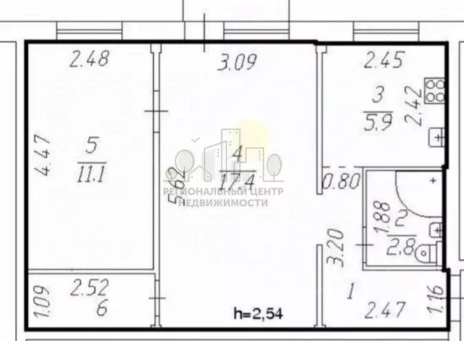 2-к кв. Иркутская область, Иркутск ул. Розы Люксембург, 219 (45.0 м) - Фото 2