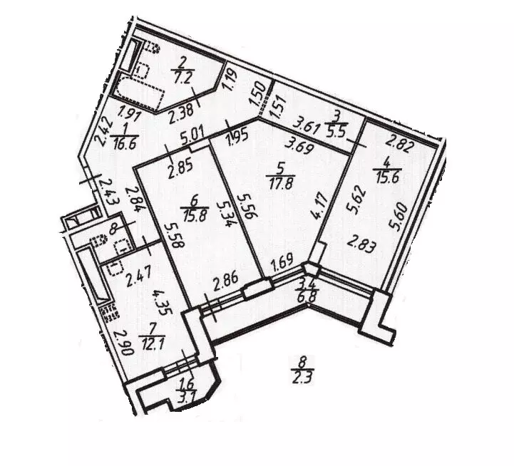 3-комнатная квартира: Санкт-Петербург, улица Кустодиева, 7к1 (102.8 м) - Фото 0