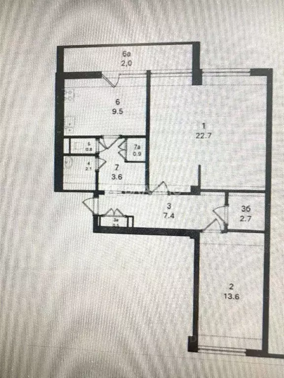 Квартира, 2 комнаты, 63.8 м - Фото 0