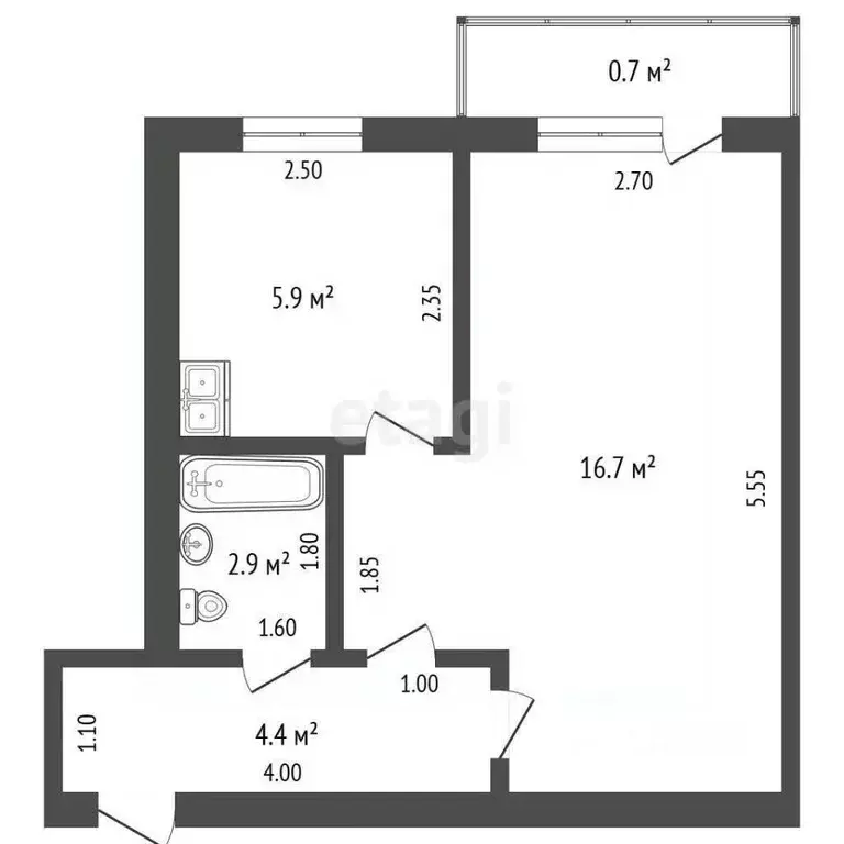1-к кв. Мордовия, Саранск просп. 50 лет Октября, 34 (29.9 м) - Фото 1
