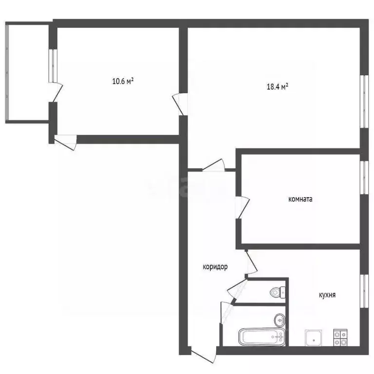 3-к кв. Воронежская область, Воронеж ул. Моисеева, 71 (55.6 м) - Фото 1