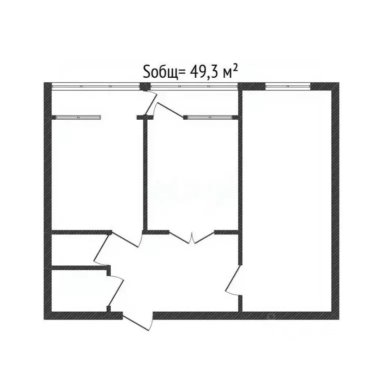 2-к кв. Брянская область, Брянск Красноармейская ул., 170 (49.3 м) - Фото 1