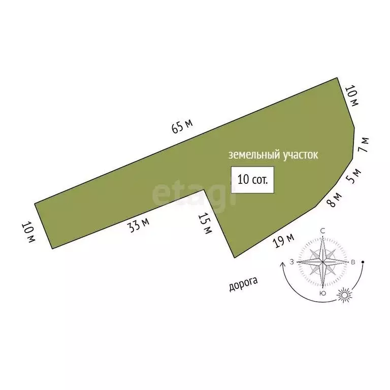 Участок в село Беломестное, Набережная улица (10 м) - Фото 1