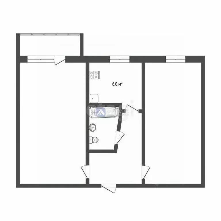 2-комнатная квартира: Тюмень, улица Осипенко, 41 (45 м) - Фото 2