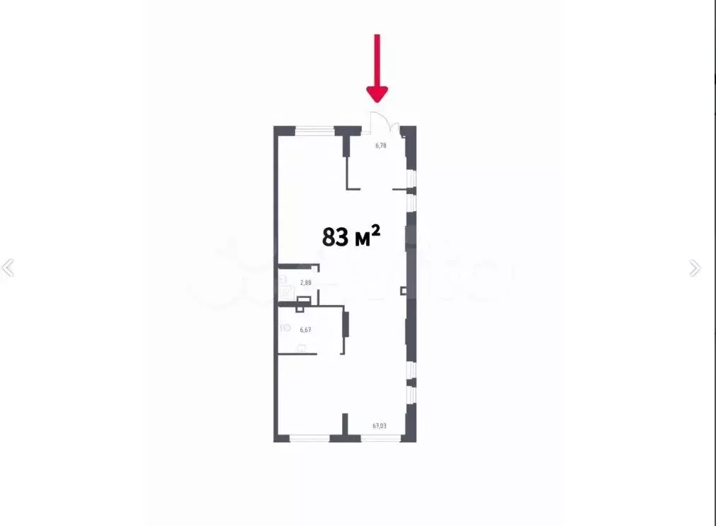 Помещение свободного назначения (83.36 м) - Фото 1