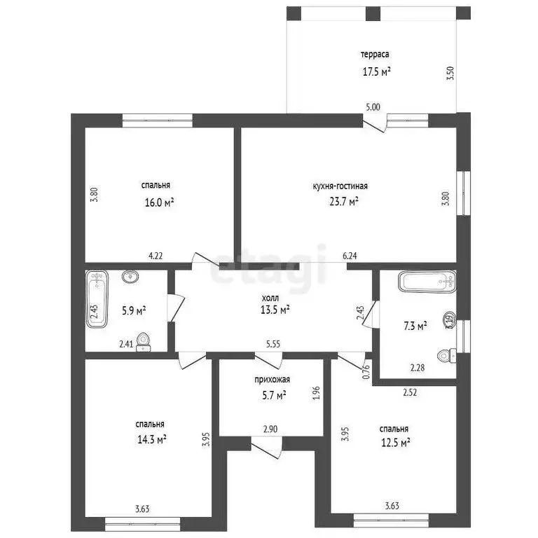 Дом в Разумное, Великолепная улица (120 м) - Фото 1