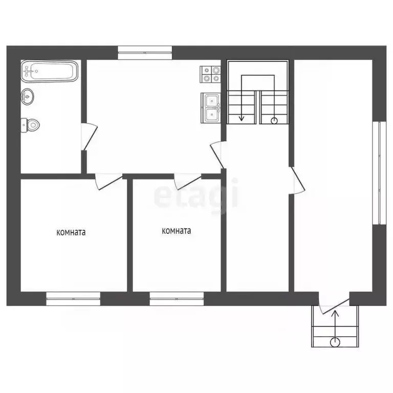 Дом в Тюменская область, Тюмень пер. Запотоцкого (65 м) - Фото 1
