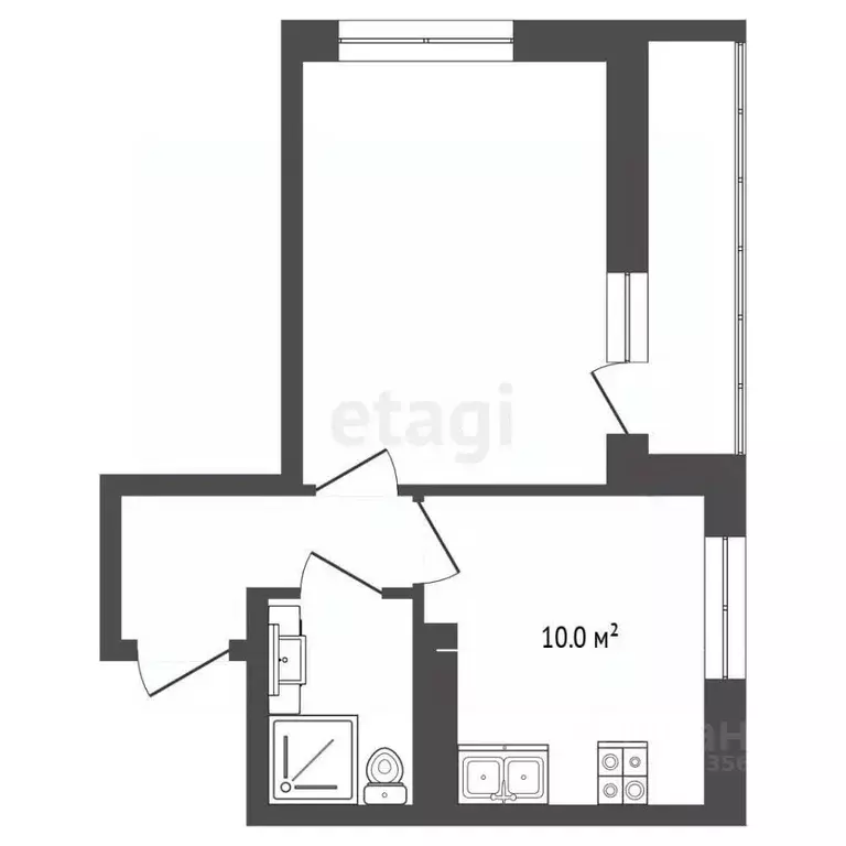 1-к кв. Краснодарский край, Анапа Северная ул., 113к2 (35.0 м) - Фото 1