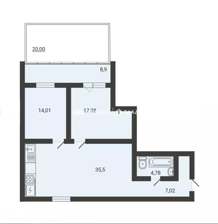 2-комнатная квартира: Магнитогорск, улица Зелёный Лог, 71/1 (91.09 м) - Фото 0