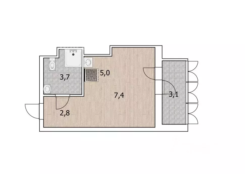 студия башкортостан, уфа ул. коммунаров, 7 (18.8 м) - Фото 1