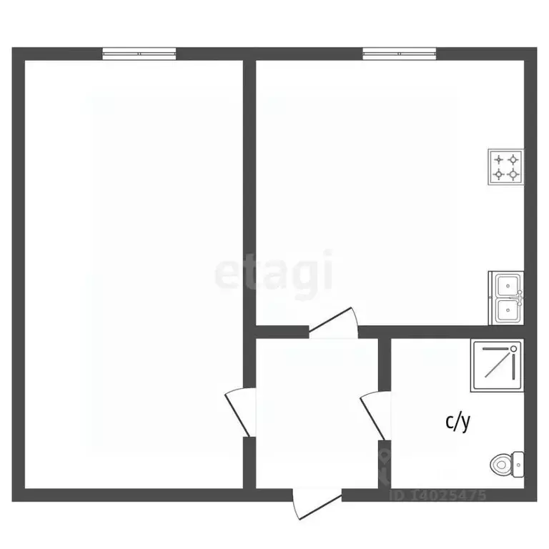 1-к кв. Владимирская область, Ковров Сосновая ул., 15/2 (23.3 м) - Фото 2