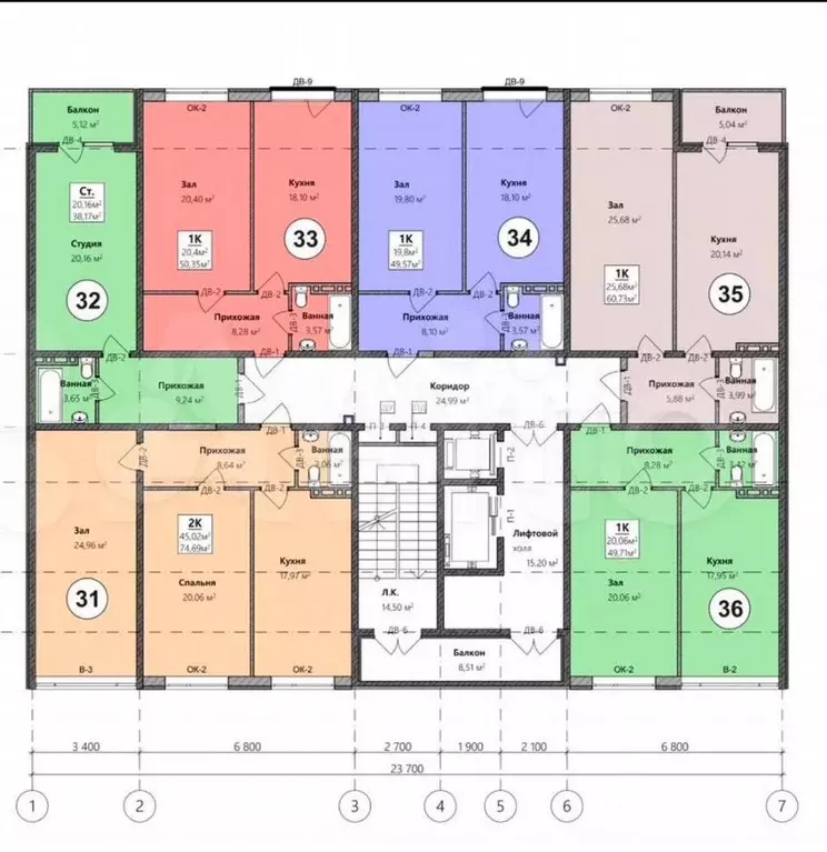 1-к. квартира, 61 м, 3/8 эт. - Фото 1