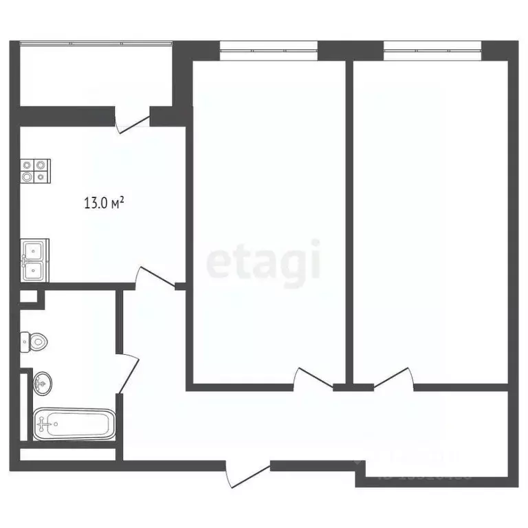 2-к кв. Пермский край, Пермь Переселенческая ул., 100 (57.1 м) - Фото 2