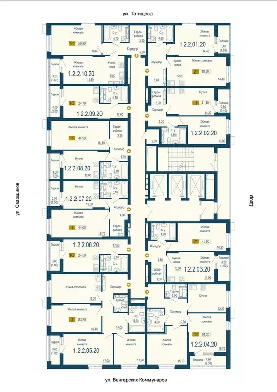 1-комнатная квартира: Екатеринбург, улица Татищева, 105 (44.5 м) - Фото 0