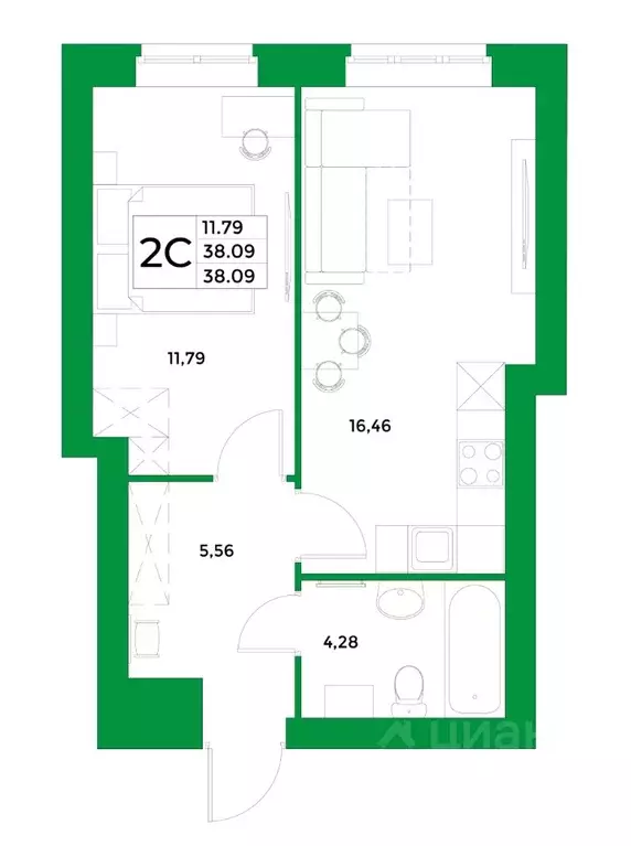 1-к кв. Башкортостан, Уфимский район, Зубовский сельсовет, с. Зубово ... - Фото 1
