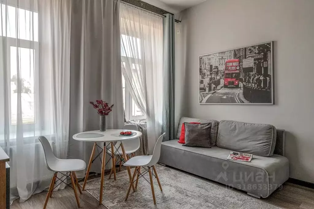 Студия Санкт-Петербург Тележная ул., 23 (22.0 м) - Фото 0