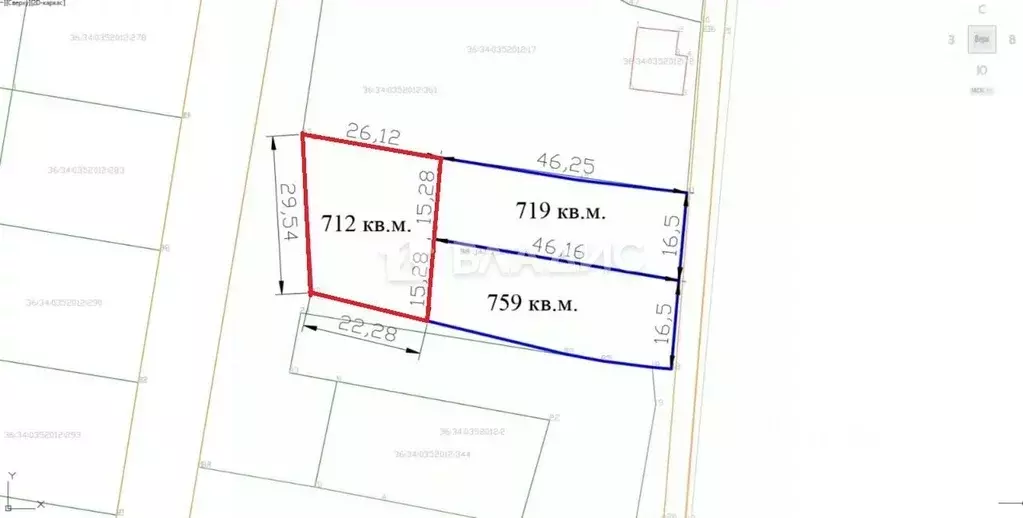 Участок в Воронежская область, Воронеж ул. Космическая, 33 (7.12 сот.) - Фото 1