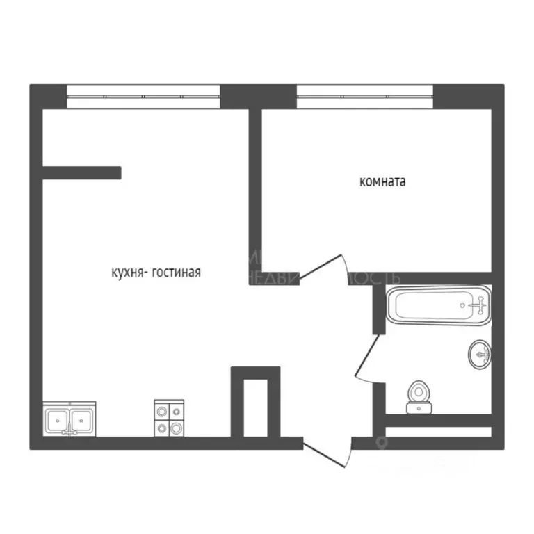 1-к кв. Тюменская область, Тюмень ул. Виктора Тимофеева, 10 (36.2 м) - Фото 1