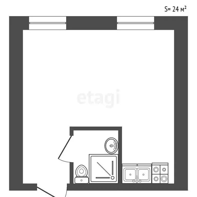 Квартира-студия: Санкт-Петербург, Садовая улица, 86 (24 м) - Фото 1