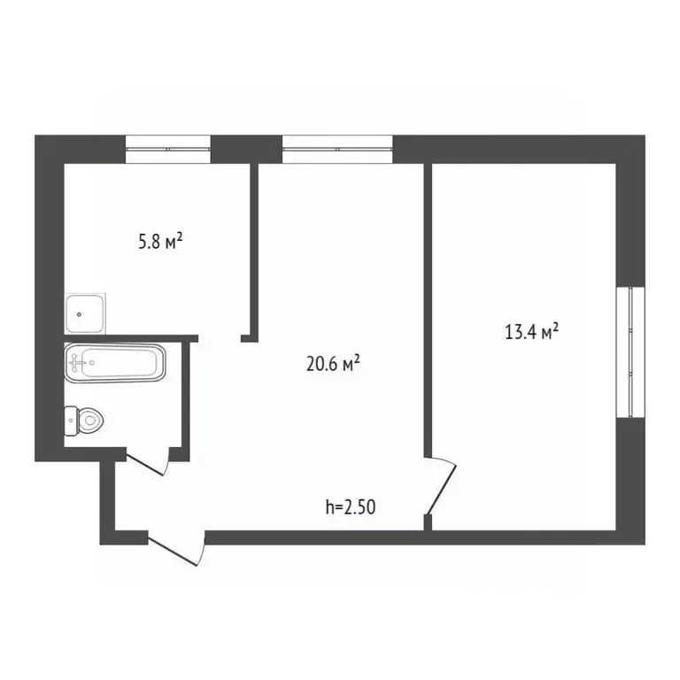 2-к кв. Красноярский край, Красноярск ул. Сурикова, 47 (43.0 м) - Фото 2