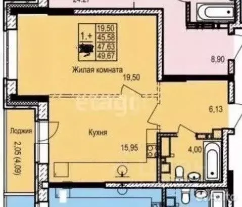 1-к кв. Удмуртия, Ижевск ул. Карла Маркса, 120к2 (44.1 м) - Фото 2