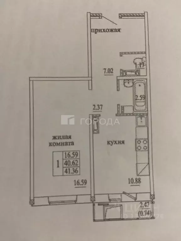 1-к кв. Новосибирская область, Новосибирск ул. Плющихинская, 2 (41.36 ... - Фото 2