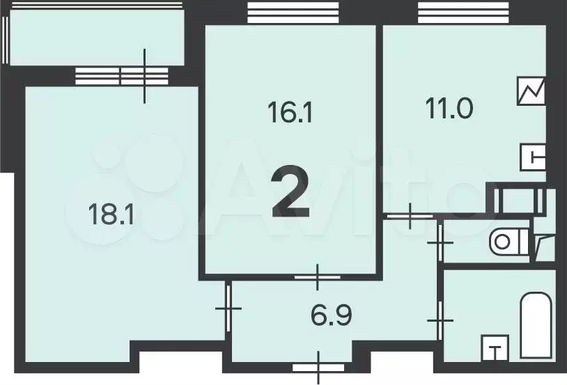 Аукцион: 2-к. квартира, 56,4 м, 7/17 эт. - Фото 0