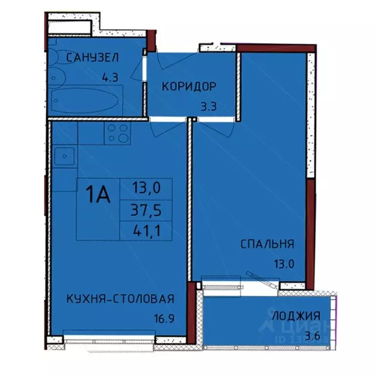1-к кв. Тульская область, Тула городской округ, с. Осиновая Гора, ... - Фото 0