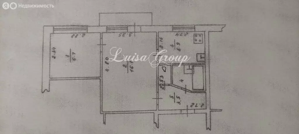 2-комнатная квартира: Туймазы, улица Комарова, 8 (35.9 м) - Фото 1