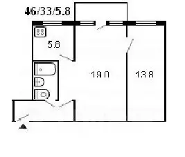 2-к кв. Томская область, Томск ул. Елизаровых, 39/1 (46.0 м) - Фото 1