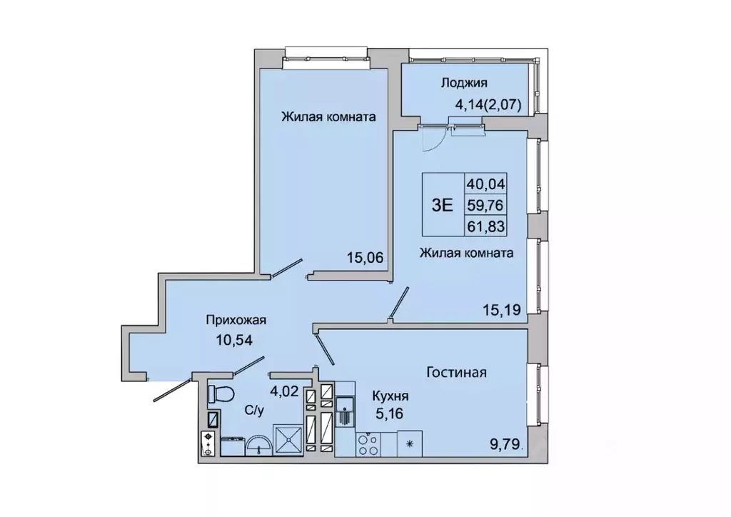 3-к кв. Ростовская область, Батайск ул. Булгакова, 11 (61.83 м) - Фото 0