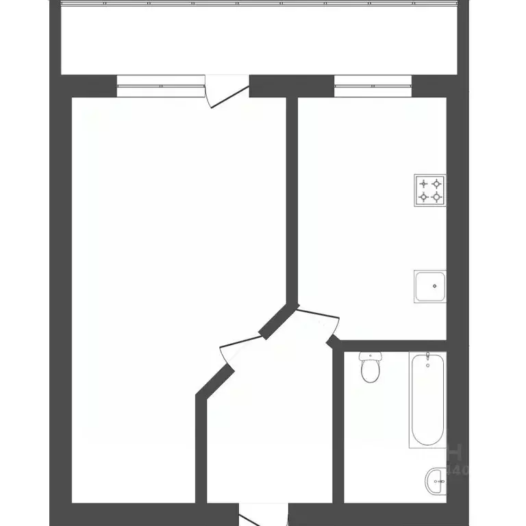 1-к кв. Тюменская область, Тюмень ул. Избышева, 6 (37.7 м) - Фото 1