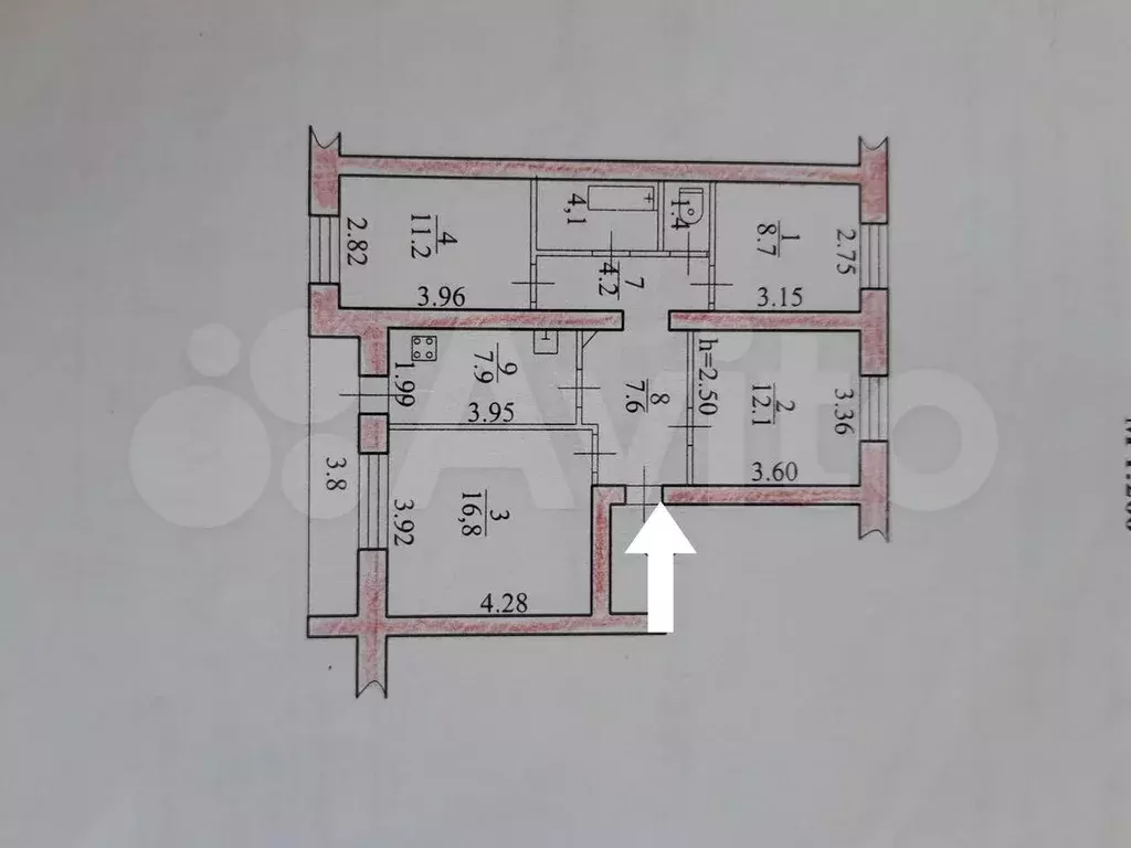 4-к. квартира, 74 м, 4/5 эт. - Фото 0