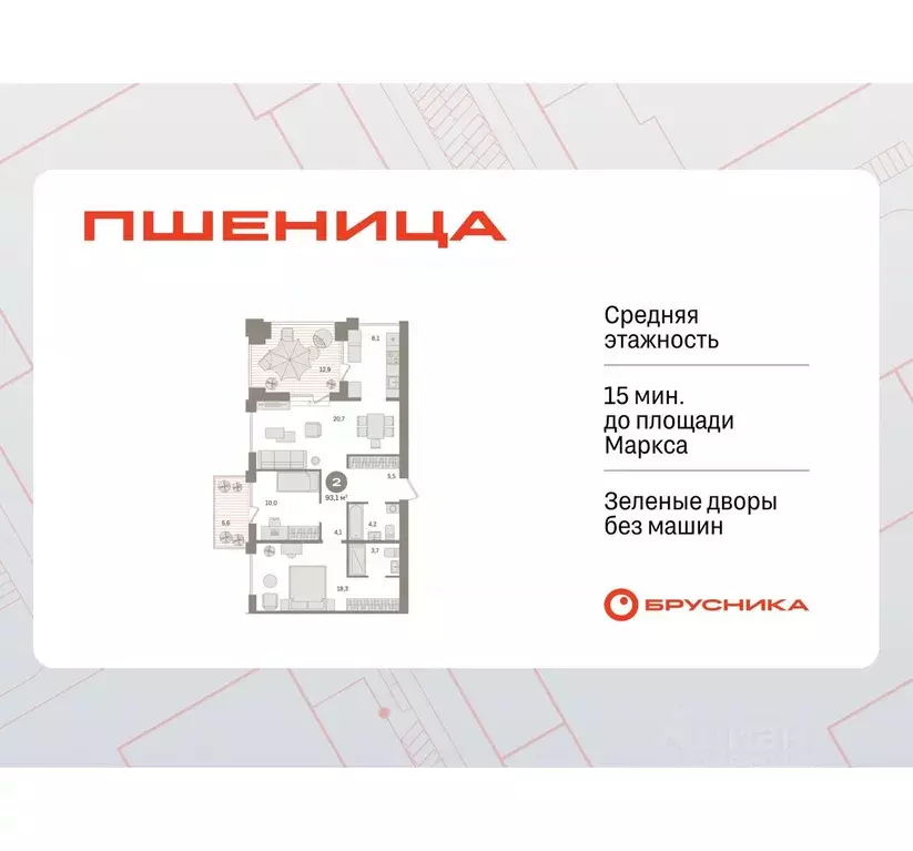 2-к кв. Новосибирская область, Новосибирский район, Краснообск рп ... - Фото 1