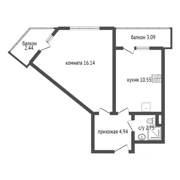 1-к кв. Санкт-Петербург Планерная ул., 87к1 (36.0 м) - Фото 1