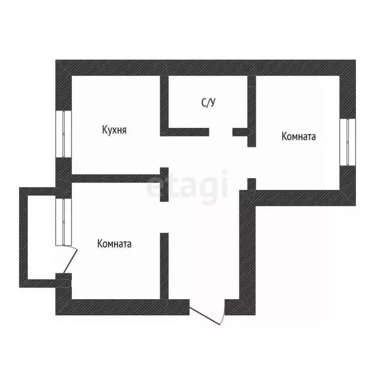 2-к кв. Псковская область, Остров Коммунистическая ул., 3 (47.5 м) - Фото 2