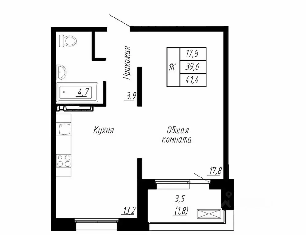 1-к кв. Ленинградская область, Тельмана Тосненский район, Сибирь жилой ... - Фото 1