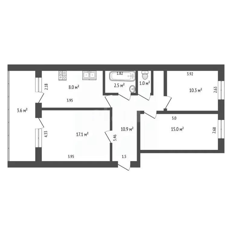 3-к кв. Башкортостан, Ишимбайский район, с. Петровское ул. ... - Фото 2