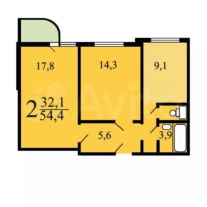 Аукцион: 2-к. квартира, 52 м, 13/16 эт. - Фото 0