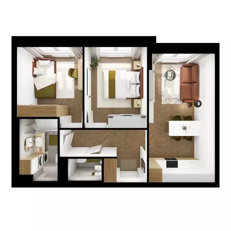 2-к кв. Московская область, Ленинский городской округ, Боброво пгт ... - Фото 2