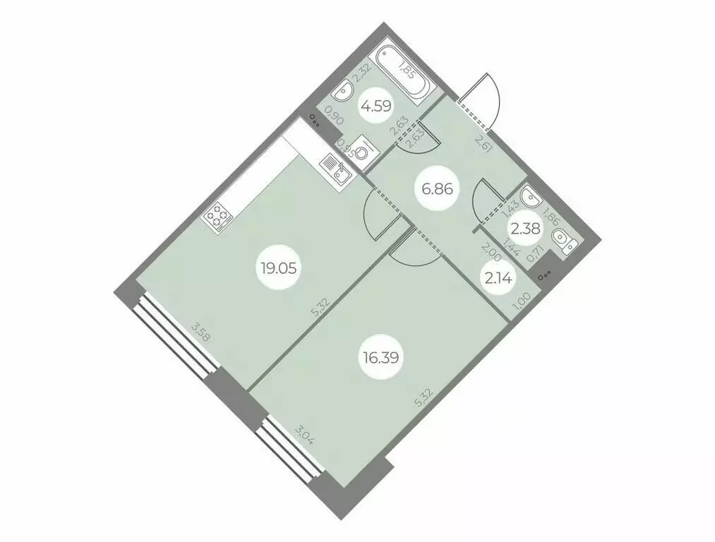 1-комнатная квартира: Санкт-Петербург, улица Маршала Захарова, 8 ... - Фото 1