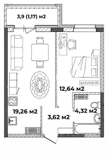 1-к кв. Ярославская область, Ярославль ул. Пожарского, 3 (41.01 м) - Фото 2