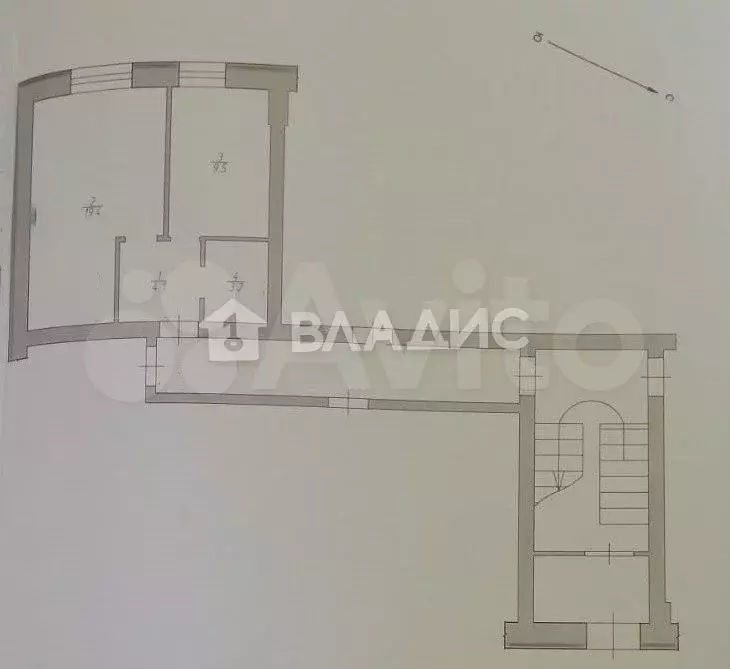 1-к. квартира, 36,2 м, 1/3 эт. - Фото 0