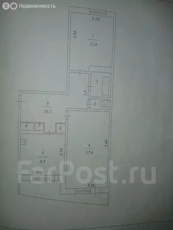 2-комнатная квартира: Уссурийск, Артёмовская улица, 3 (52.8 м) - Фото 0