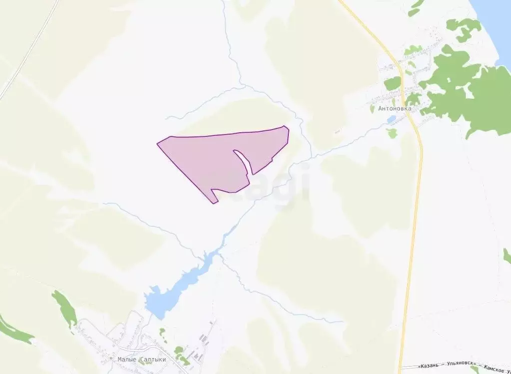 Участок в Татарстан, Камско-Устьинский район, Красновидовское с/пос, ... - Фото 1