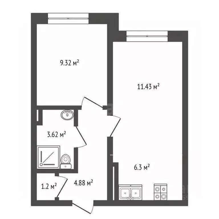 1-к кв. Ярославская область, Ярославль ул. Дядьковская, 16А (36.8 м) - Фото 2