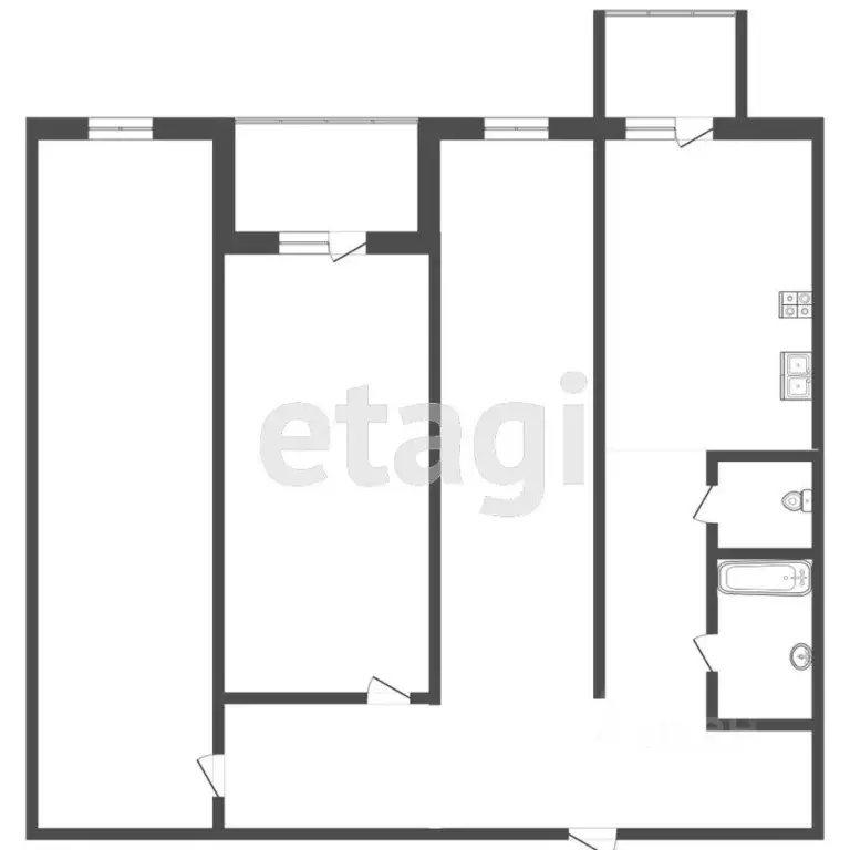 3-к кв. Ростовская область, Ростов-на-Дону ул. Еременко, 99 (86.0 м) - Фото 2